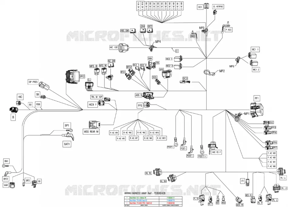 08- ELEKTRISCHER KABELBAUM - MAIN HARNESS - 710008779