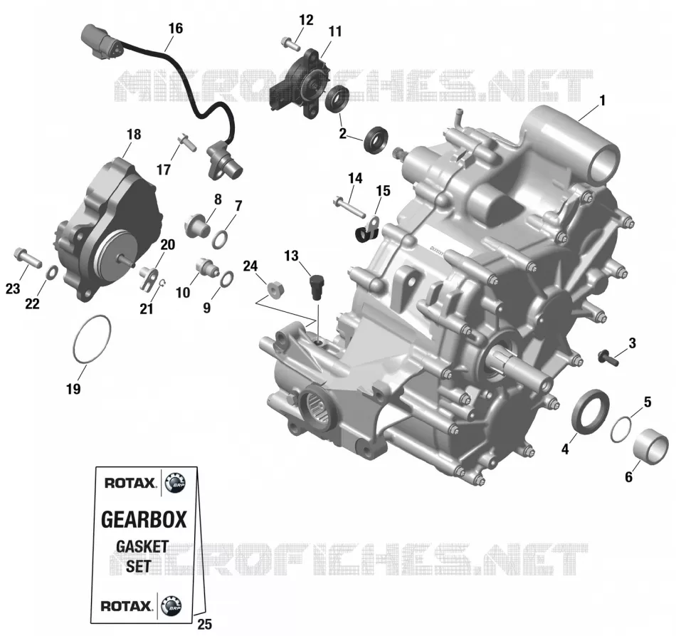 01- ROTAX - GEARBOX ASSY AND DRIVE SHAFT