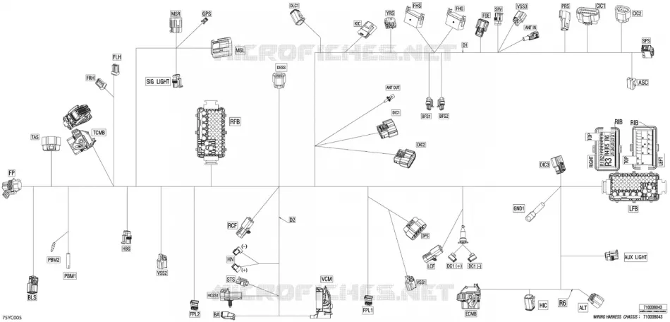 08- ELEKTRISCHER KABELBAUM - MAIN HARNESS - 710008043