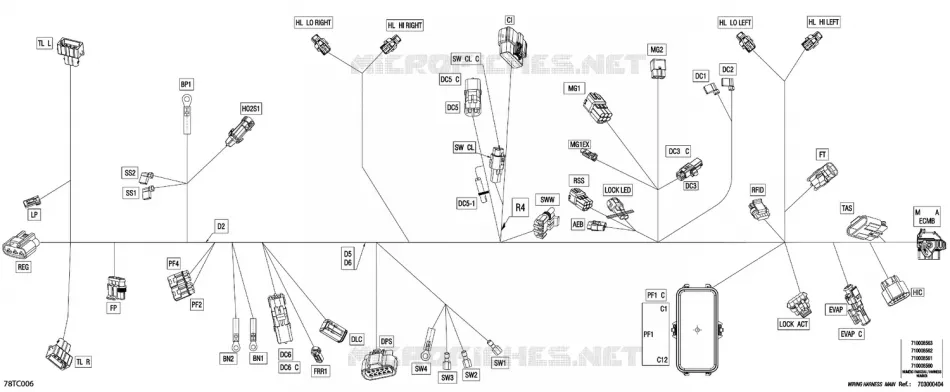 08- ELEKTRISCHER KABELBAUM - MAIN HARNESS - 710008563
