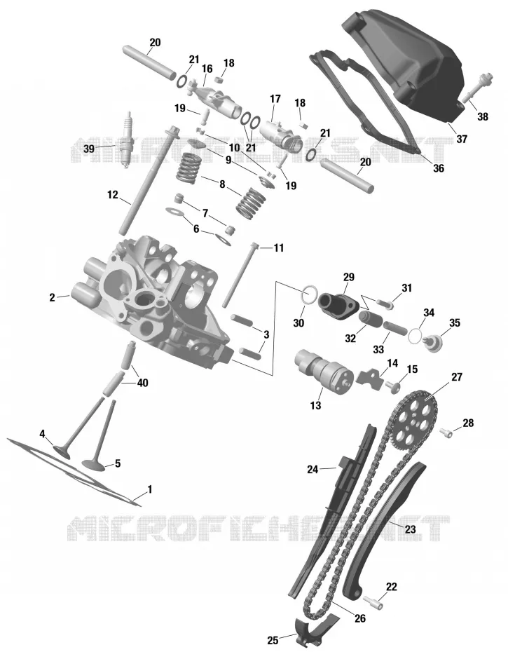 01- ROTAX - REAR CYLINDER HEAD