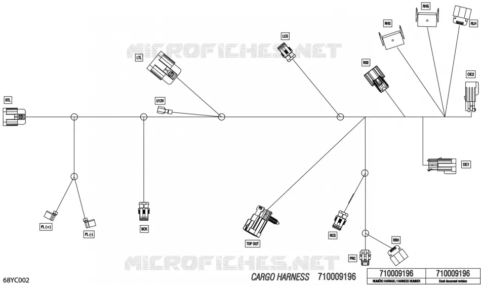 08- ELEKTRISCHER KABELBAUM - CARGO HARNESS - 710009196