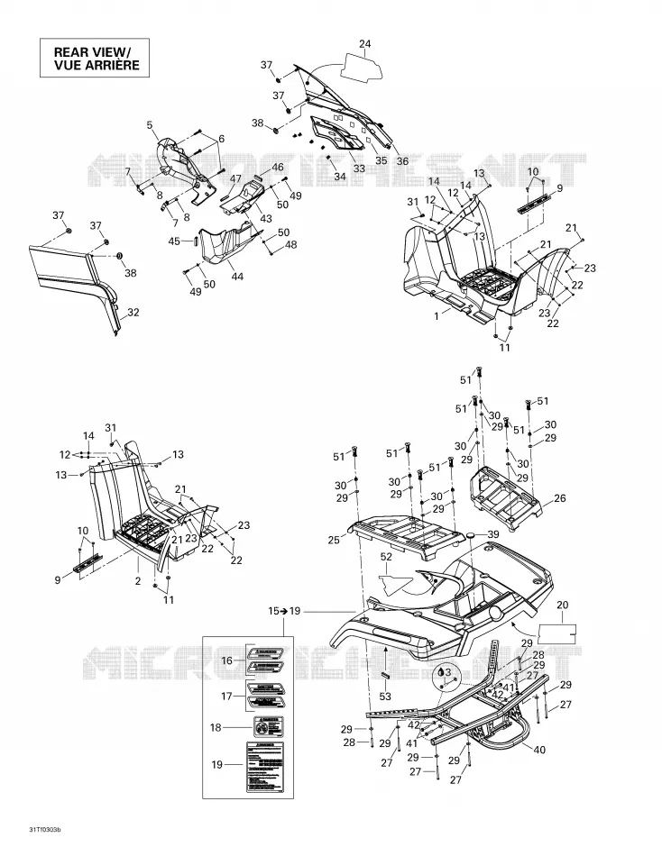 CARROSSERIE ET ACCESSOIRES (VUE ARRIèRE)