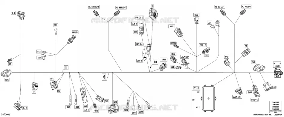 08- ELEKTRISCHER KABELBAUM - MAIN HARNESS - 710008563