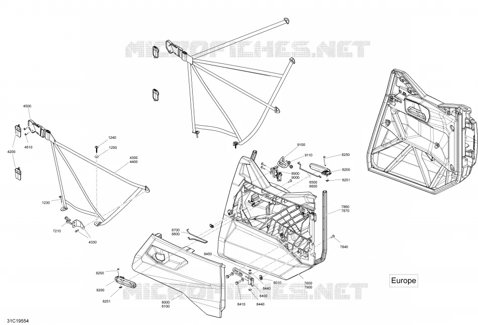 CARROSSERIE -  PIèCES DE PORTES EUROPE