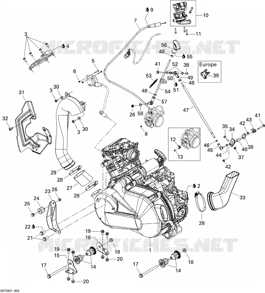 Motor- und MOTORAUFHANGUNG