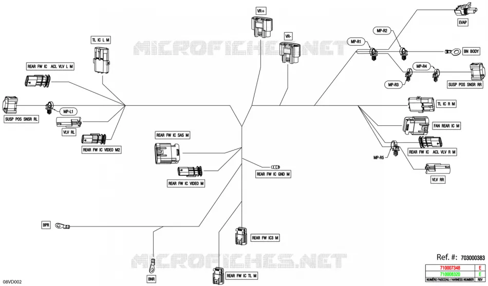 08- ELEKTRISCHER KABELBAUM - JUNCTION WIRING HARNESS - 710007348
