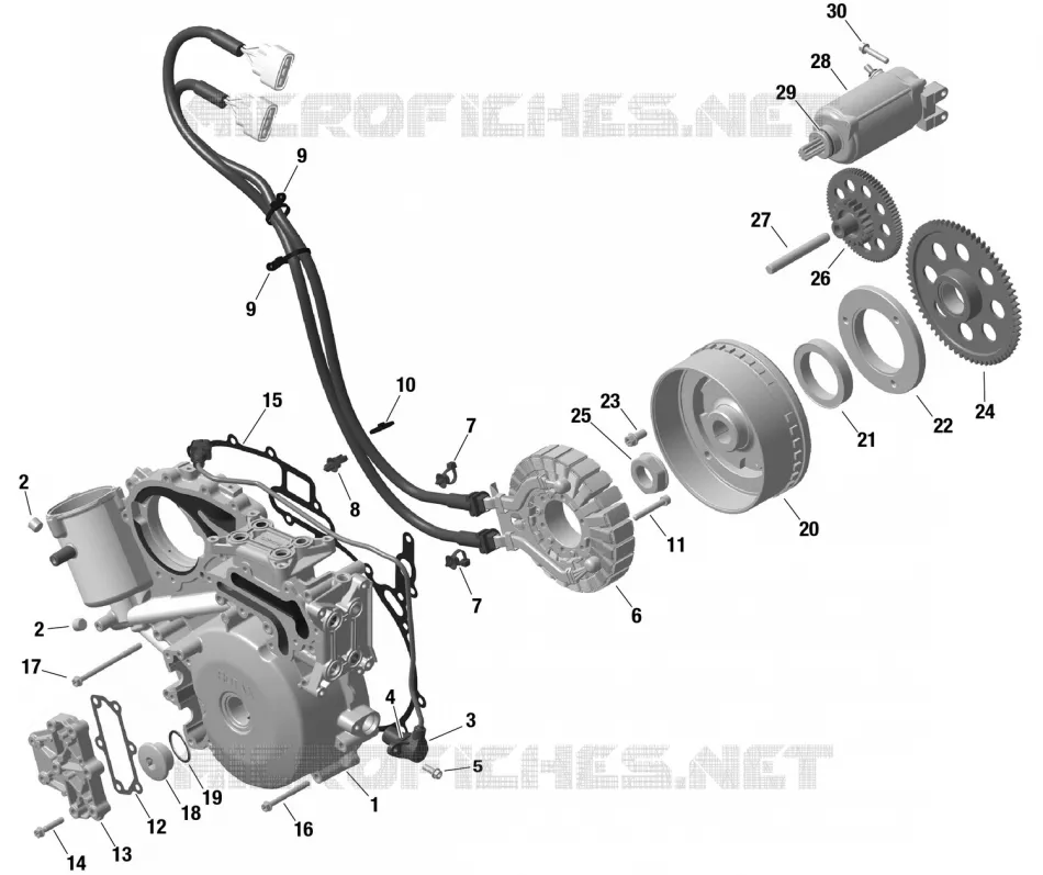 01- ROTAX - MAGNETO AND ELEKTRISCHER KABELBAUM STARTER