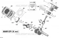 Kurbelwelle, Kolben und Zylinder
