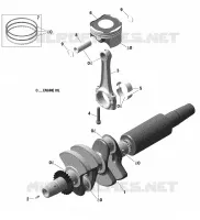 Motor - Kurbelwelle und Kolben