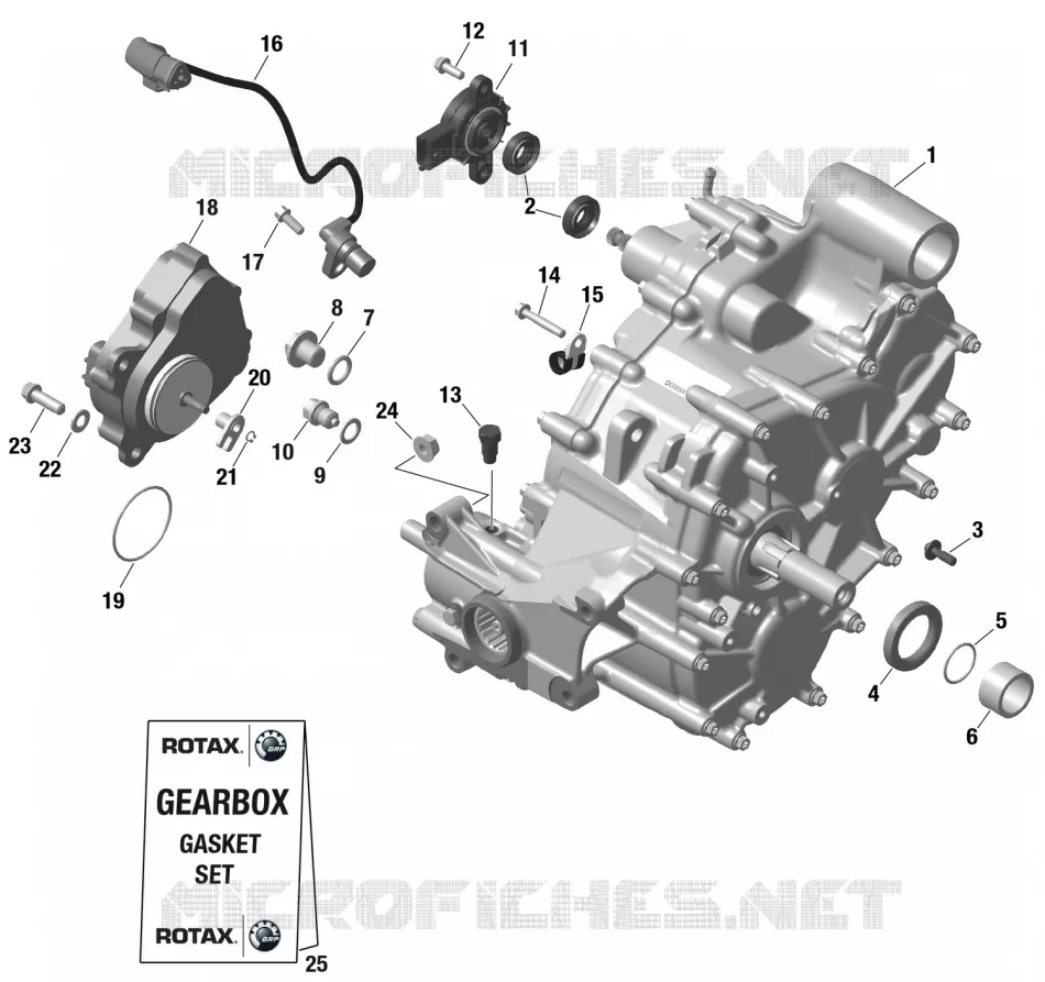 01- ROTAX - GEARBOX ASSY AND DRIVE SHAFT