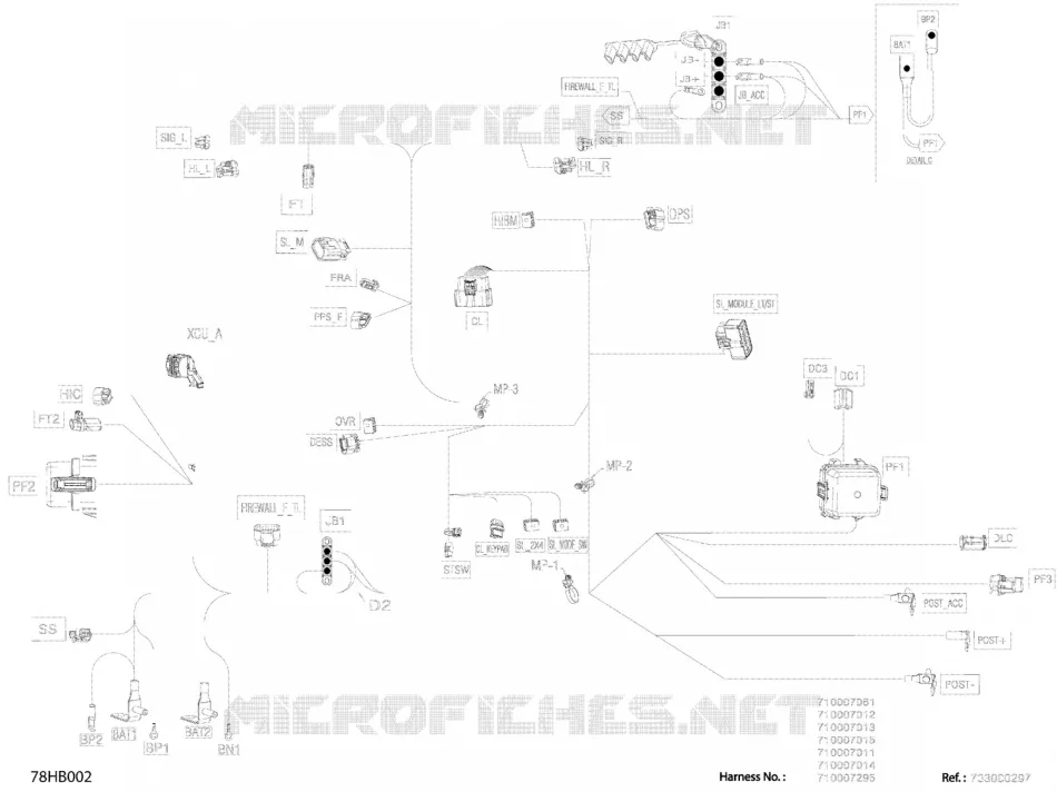 08- ÉLECTRIQUE - CÂBLAGE PRINCIPAL - 710007013