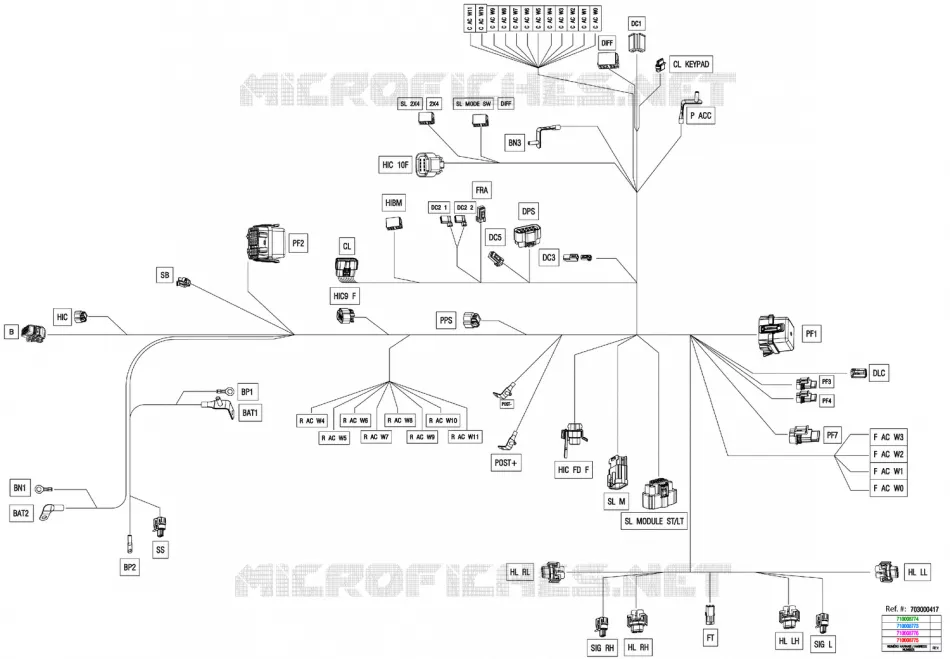08- ELEKTRISCHER KABELBAUM - MAIN HARNESS - 710008773
