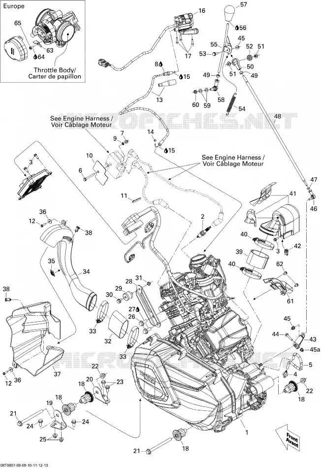 Motor- und MOTORAUFHANGUNG