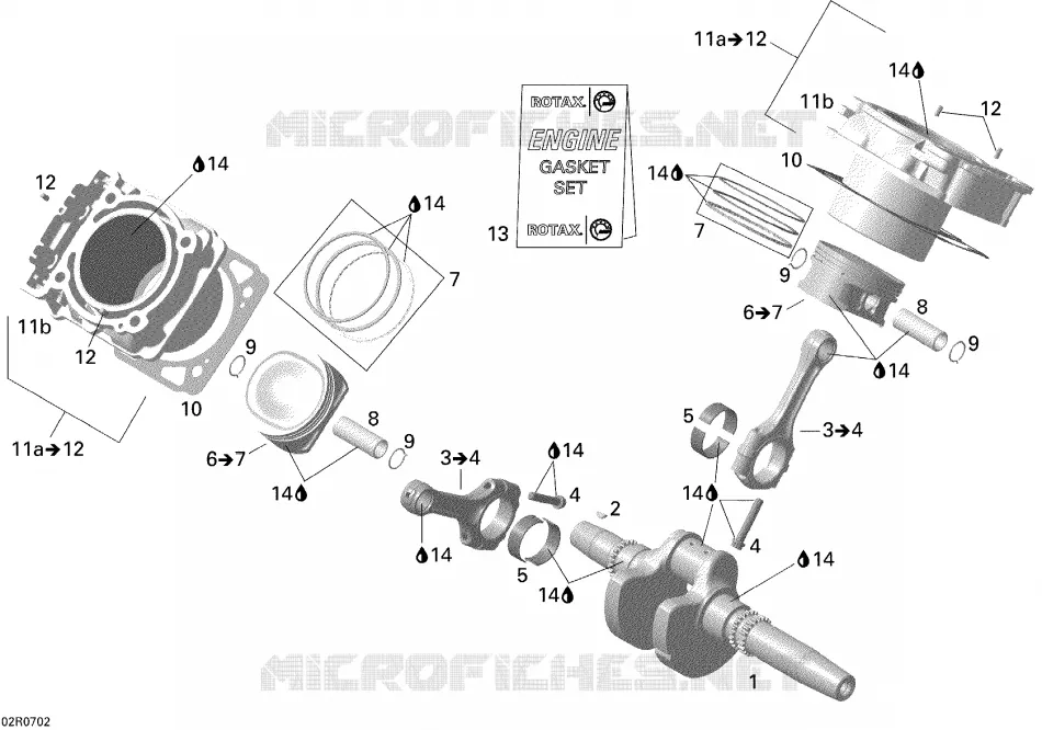 VILEBREQUIN, PISTON ET CYLINDRE