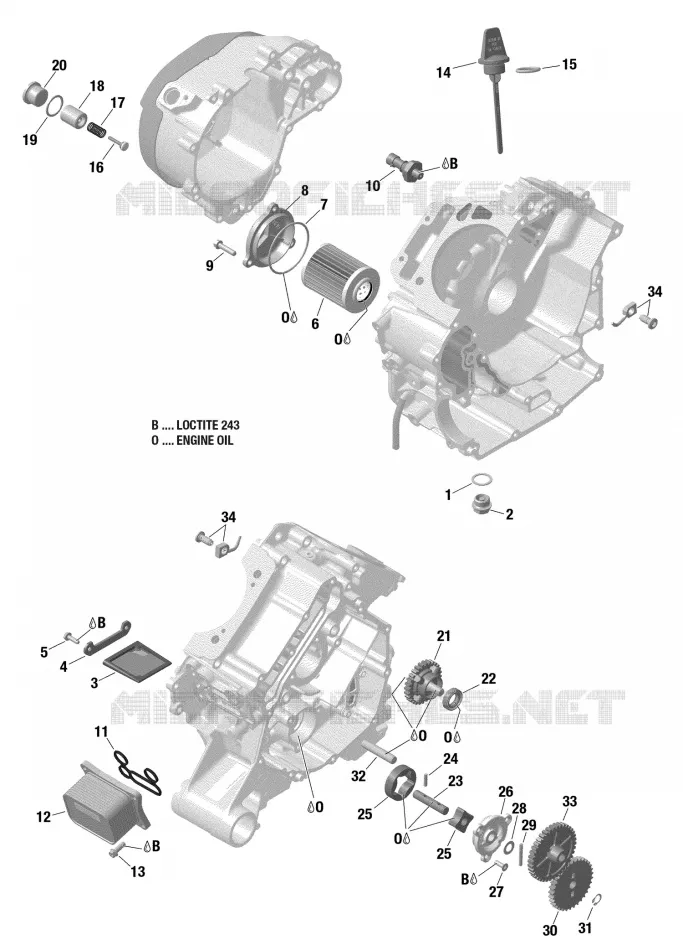 01- ROTAX - LUBRIFICATION DU MOTEUR