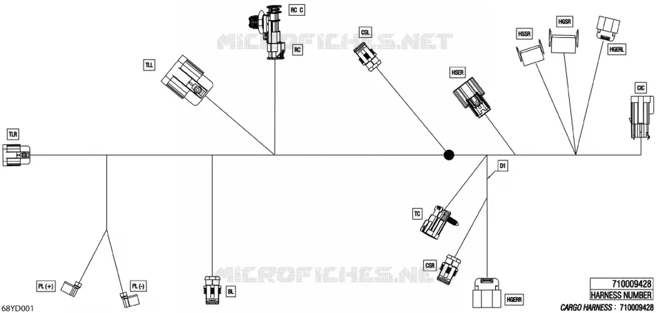 08- ELEKTRISCHER KABELBAUM - CARGO HARNESS - 710009428