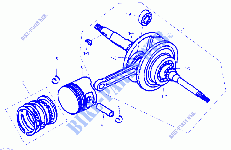 Kurbelwelle und Kolben für Can-Am MINI DS 90 X 2015
