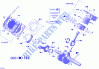 Kurbelwelle, Kolben und Zylinder für Can-Am OUTLANDER MAX XT 800 2008