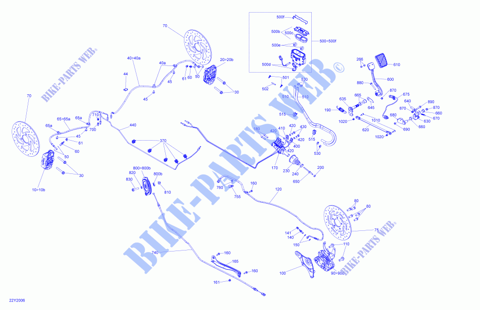 Hydraulische Bremse für Can-Am SPYDER RT SE6 (BUILT BEFORE 09/2020) 2021