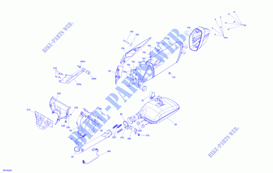 Motor   Auspuff für Can-Am SPYDER F3 LIMITED DARK EDITION (BUILT AFTER 09/2020) 2021
