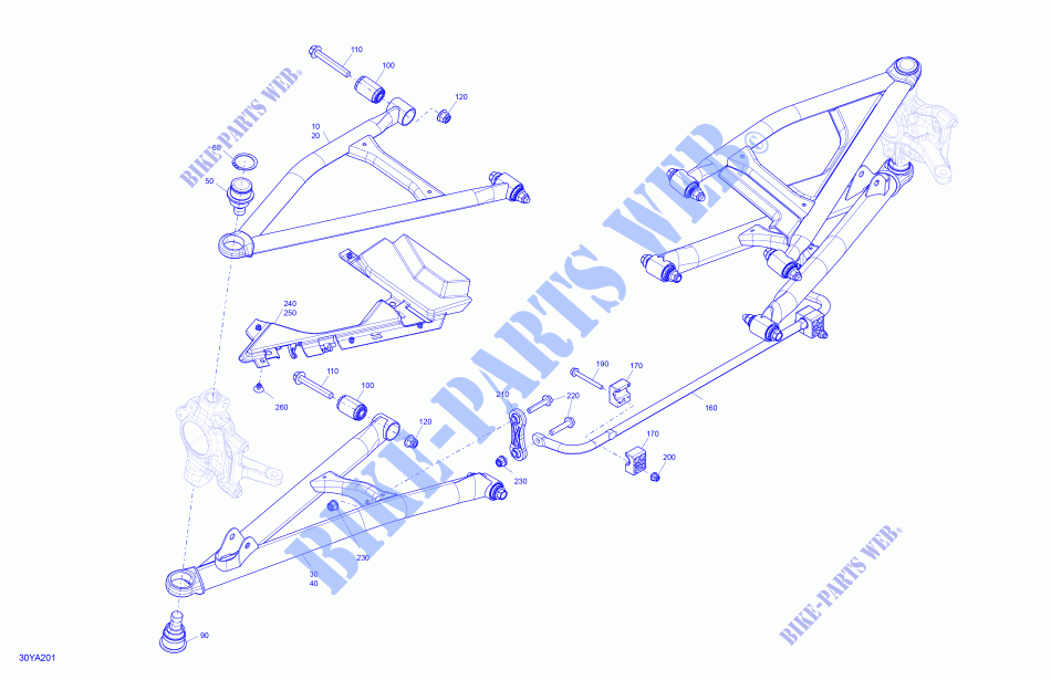 VORDERRADAUFHÄNGUNG für Can-Am SPYDER F3 LIMITED CHROME EDITION (BUILT AFTER 09/2020) 2021