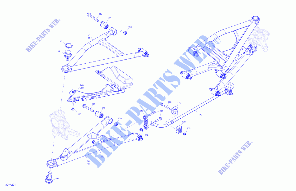 VORDERRADAUFHÄNGUNG für Can-Am SPYDER F3 LIMITED DARK EDITION (BUILT AFTER 09/2020) 2021