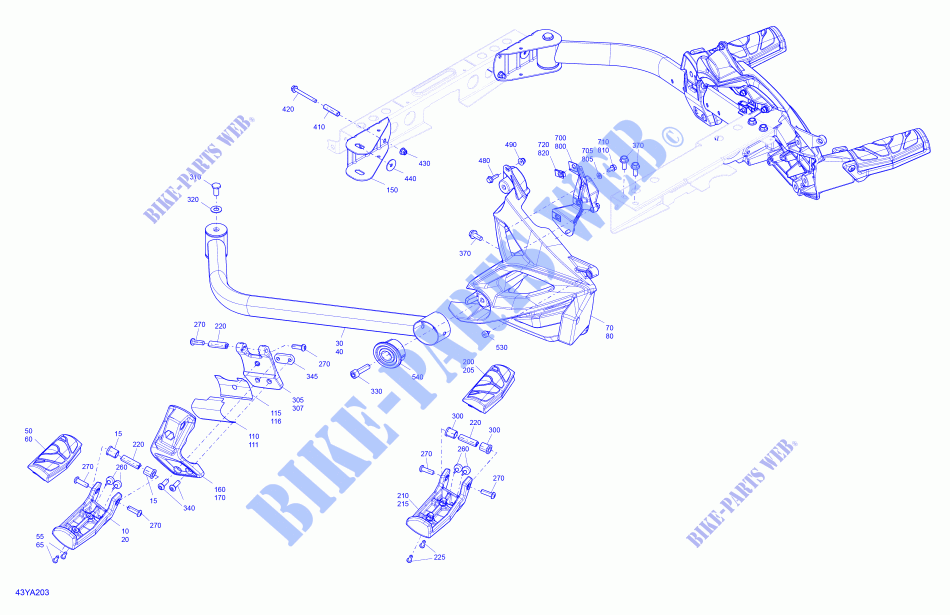 Rahmen   Fußstütze für Can-Am SPYDER F3 T (BUILT AFTER 09/2020) 2021