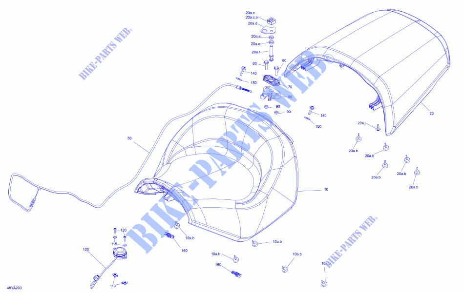 SITZBANK für Can-Am SPYDER F3 T (BUILT AFTER 09/2020) 2021