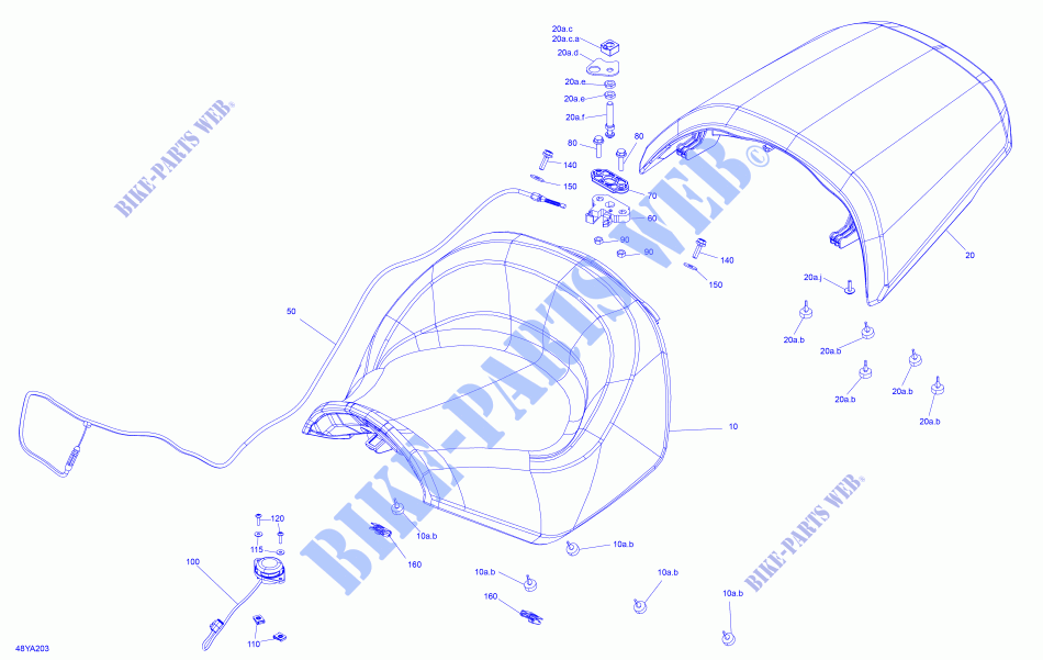 SITZBANK für Can-Am SPYDER F3 T (BUILT AFTER 09/2020) 2021