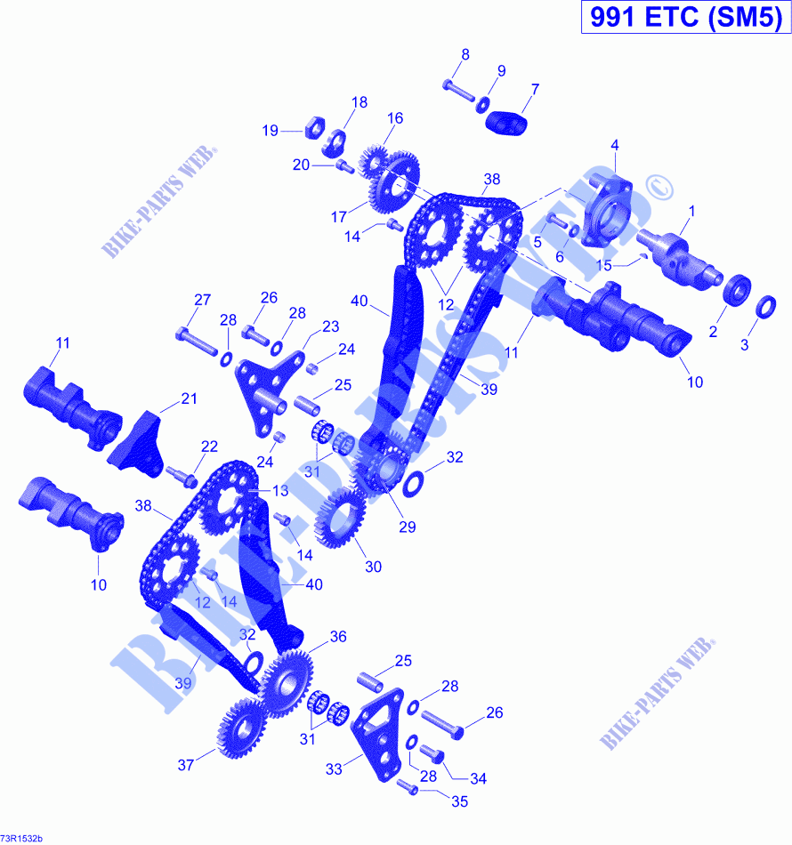 Ventiltrieb für Can-Am SPYDER RS SM5 2015