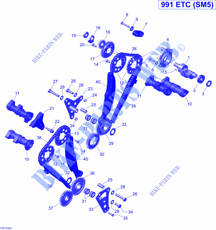 Ventiltrieb für Can-Am SPYDER RS-S SM5 2015
