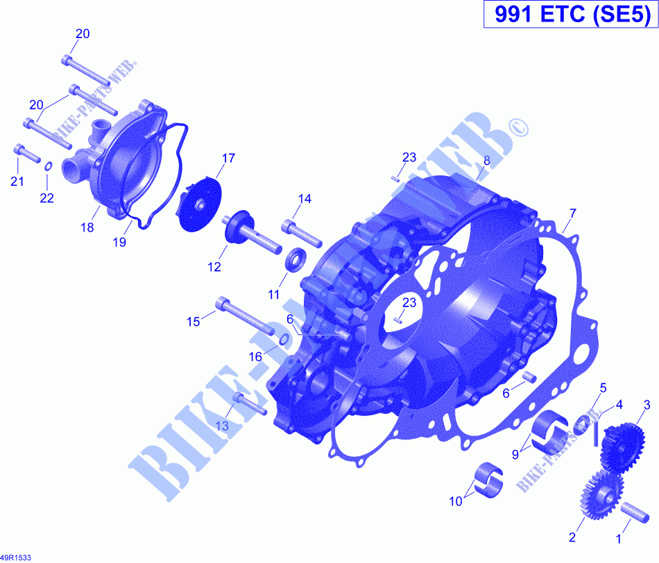 Kupplungsdeckel und Wasserpumpe für Can-Am 00- Model Numbers SE5_00Y1511 2015