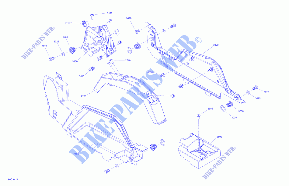 Karosserie    Mittelkonsole für Can-Am MAVERICK SPORT X RC 1000R 2021