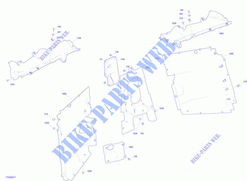 Kabineninnenraum – Brandwand für Can-Am MAVERICK TURBO R / TURBO RR 2020