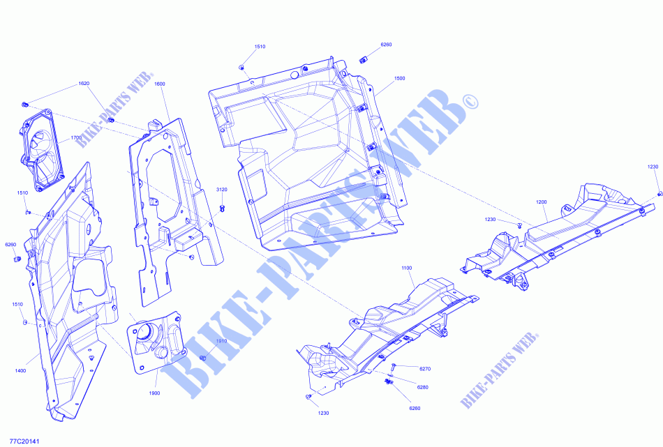 Kabineninnenraum – Brandwand für Can-Am MAVERICK MAX TURBO 2020