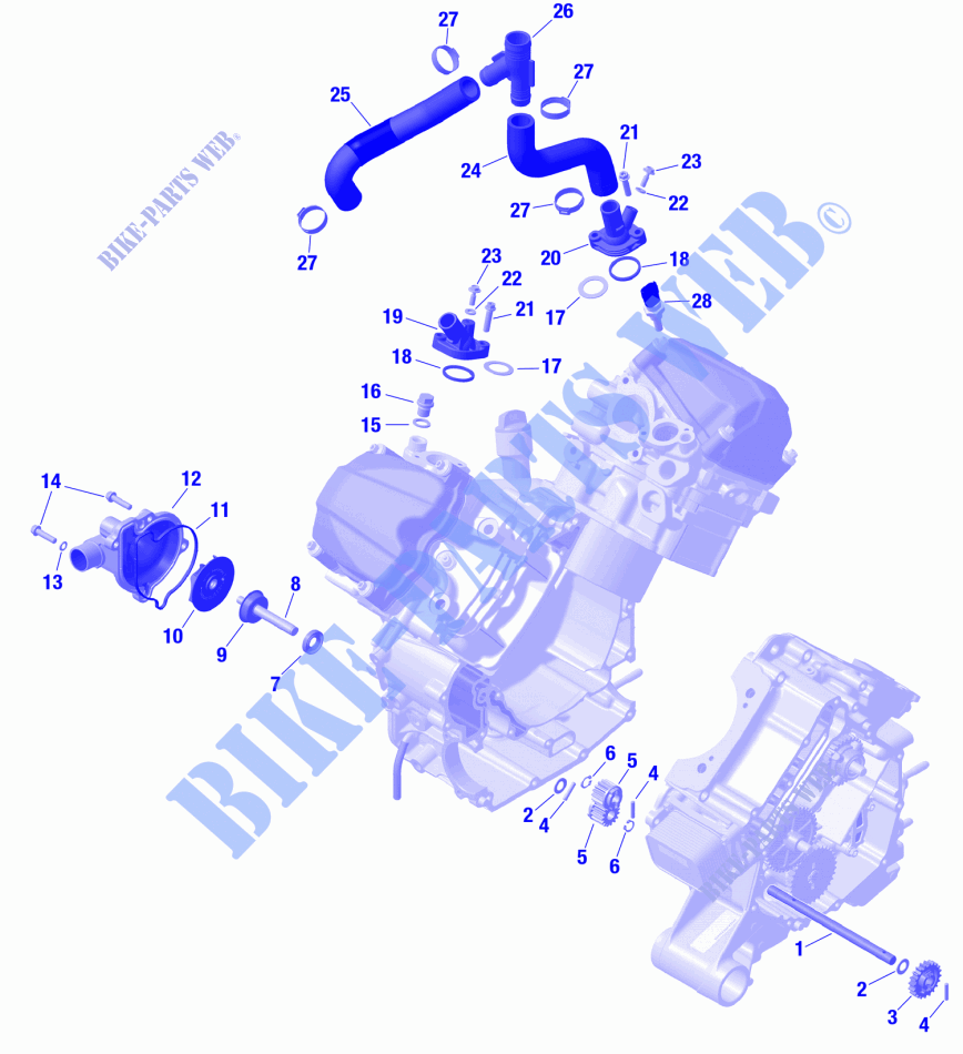 01  ROTAX   Engine Cooling für Can-Am Maverick Trail 1000 DPS 2024